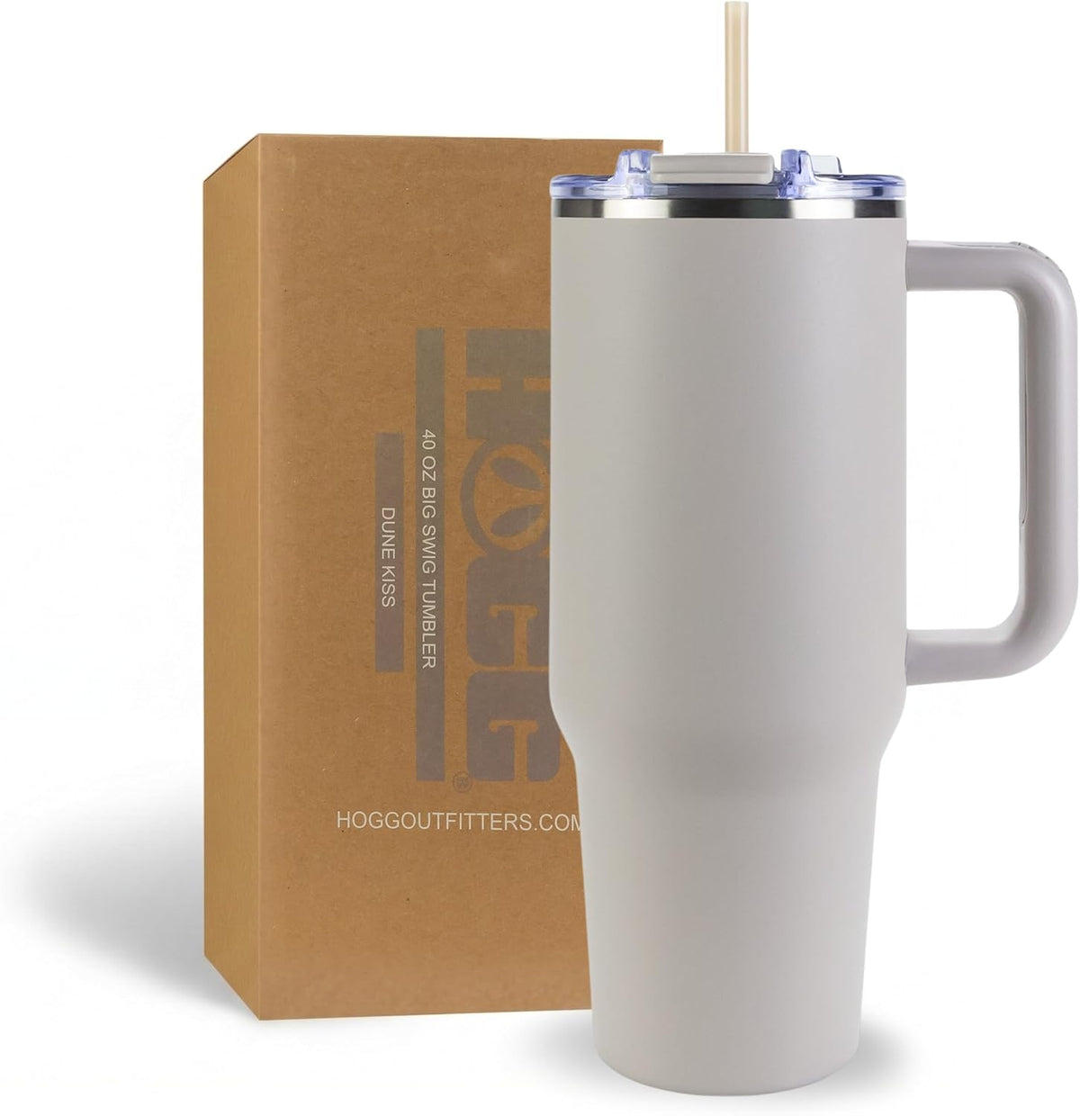 Hogg Big Swig 40oz Tumbler with Handle and Straw - Red, 40 oz Tumbler, Insulated Cup with Handle, 40oz Water Bottle with Straw, Thermal Cups, Leak Proof Lid, Travel Mugs, Stainless Steel