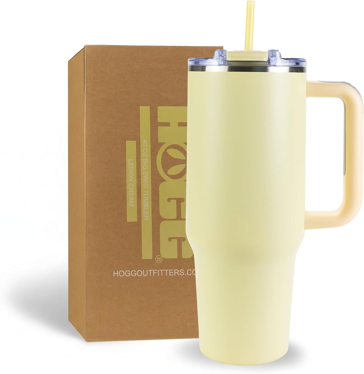 Hogg Big Swig 40oz Tumbler with Handle and Straw - Red, 40 oz Tumbler, Insulated Cup with Handle, 40oz Water Bottle with Straw, Thermal Cups, Leak Proof Lid, Travel Mugs, Stainless Steel