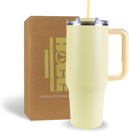 Hogg Big Swig 40oz Tumbler with Handle and Straw - Red, 40 oz Tumbler, Insulated Cup with Handle, 40oz Water Bottle with Straw, Thermal Cups, Leak Proof Lid, Travel Mugs, Stainless Steel