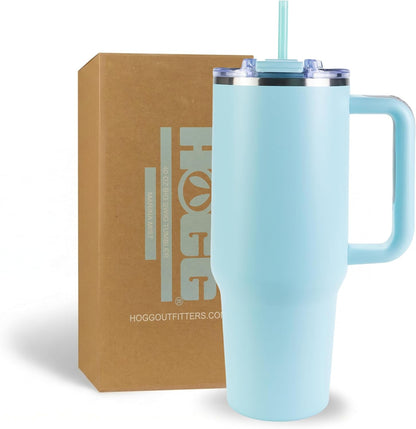 Hogg Big Swig 40oz Tumbler with Handle and Straw - Red, 40 oz Tumbler, Insulated Cup with Handle, 40oz Water Bottle with Straw, Thermal Cups, Leak Proof Lid, Travel Mugs, Stainless Steel