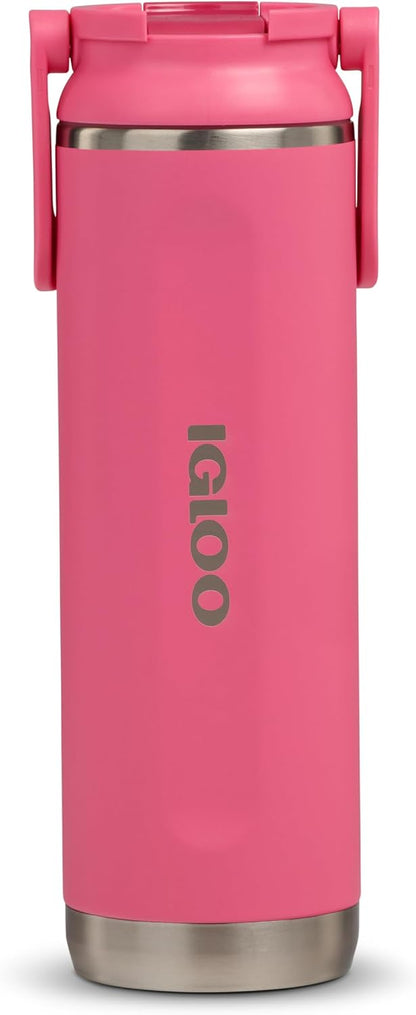 20 Oz Stainless Steel Sport Sipper Bottle, Thrift Pink