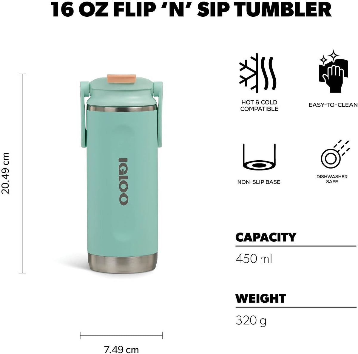 20 Oz Stainless Steel Sport Sipper Bottle, Thrift Pink