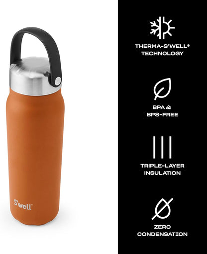 Recycled Stainless Steel Explorer with Insulated Lid and Handle, 32oz, Green Jasper, Triple Layered Vacuum Insulated Containers Keeps Drinks Cold for 42 Hours and Hot for 10
