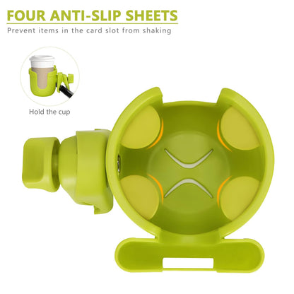 Universal Stroller Cup Holder, Adjustable Drink Holder with Phone Holder for Baby Stroller, Wheelchair, Walker, Bike, Scooter, Gifts for Family Member.
