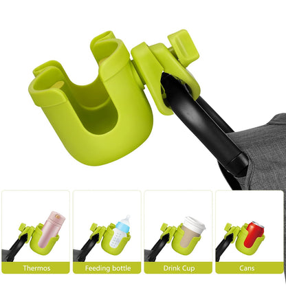 Universal Stroller Cup Holder, Adjustable Drink Holder with Phone Holder for Baby Stroller, Wheelchair, Walker, Bike, Scooter, Gifts for Family Member.