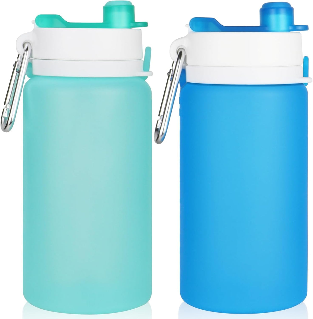 Collapsible Water Bottles, 19oz Foldable Silicone Travel Bottles