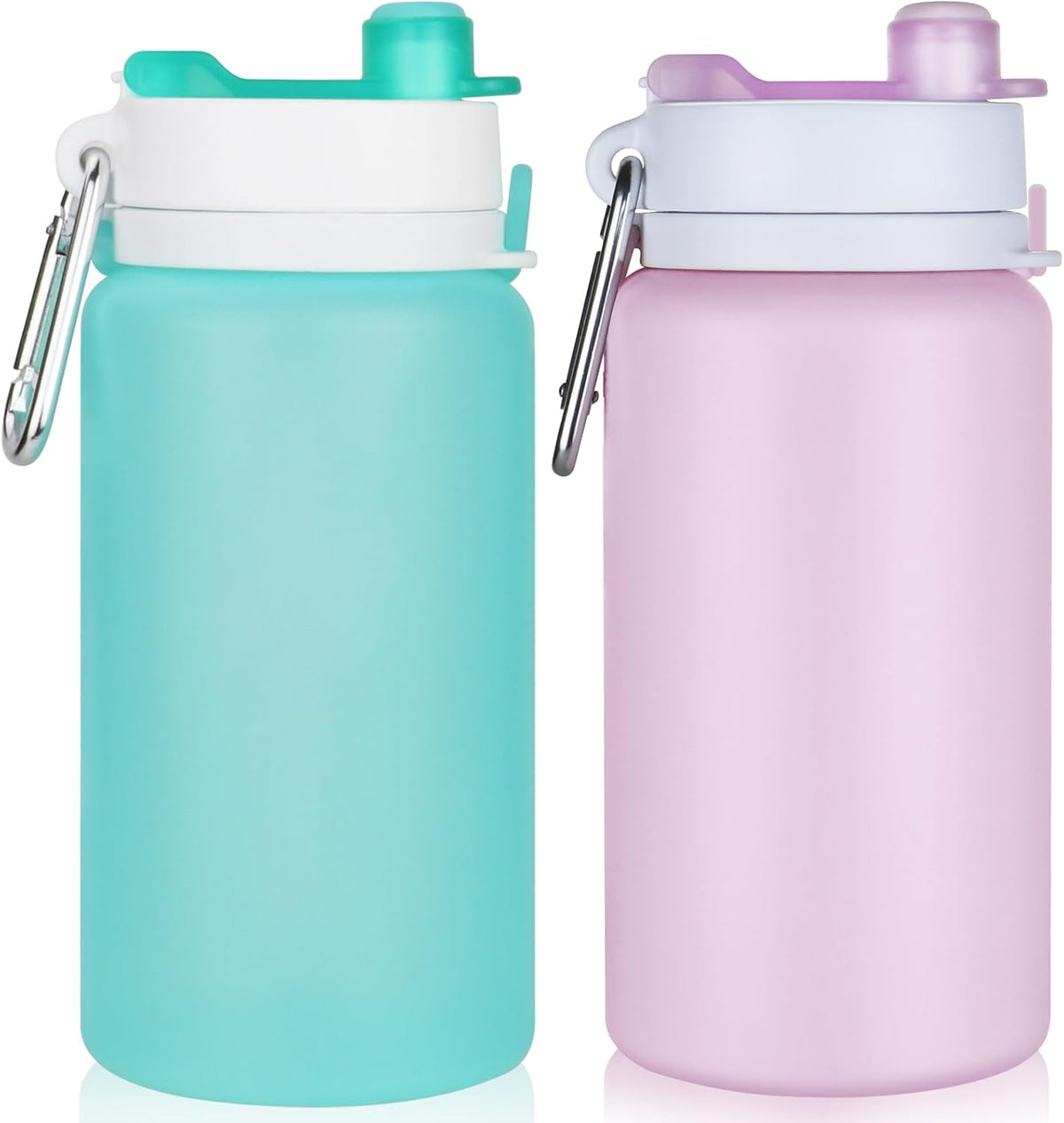 Collapsible Water Bottles, 19oz Foldable Silicone Travel Bottles