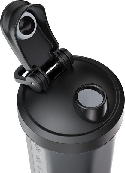 Protein Shaker Bottle, Merger USB C Rechargeable Electric Protein Shake Mixer, Shaker Cups for Protein Shakes and Meal Replacement Shakes, BPA Free, 24oz