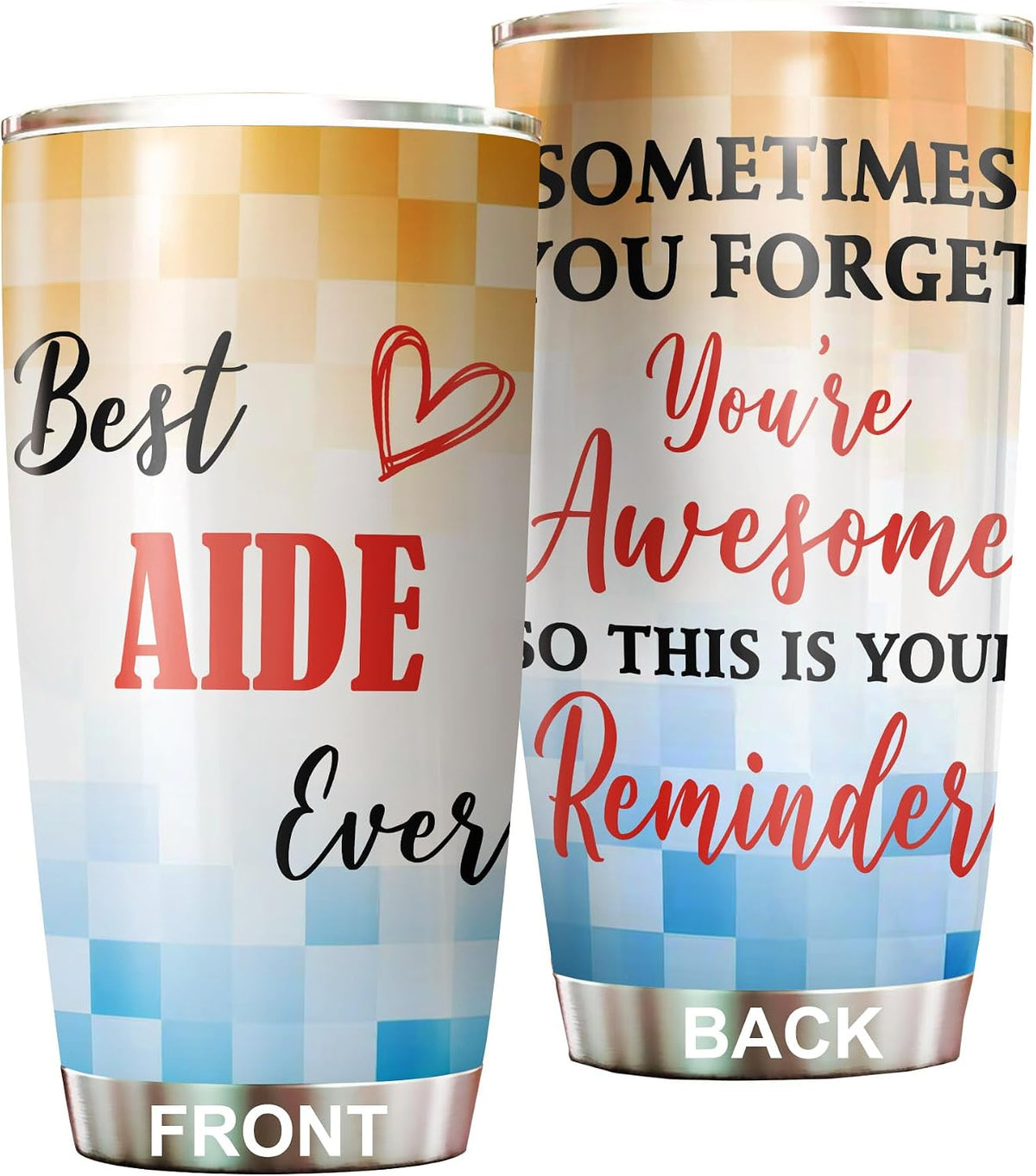 Best Caterer Ever Tumbler Stainless Steel 20oz, Office Gifts Women Men Work Friends Coworker, Driking Coffee Cup For Birthday Christmas - Colors S