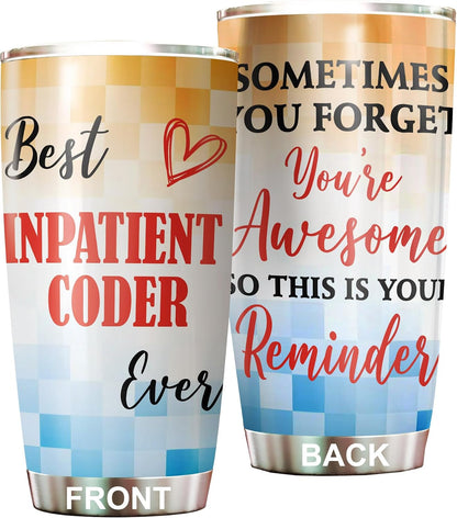 Best Caterer Ever Tumbler Stainless Steel 20oz, Office Gifts Women Men Work Friends Coworker, Driking Coffee Cup For Birthday Christmas - Colors S