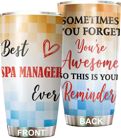 Best Caterer Ever Tumbler Stainless Steel 20oz, Office Gifts Women Men Work Friends Coworker, Driking Coffee Cup For Birthday Christmas - Colors S