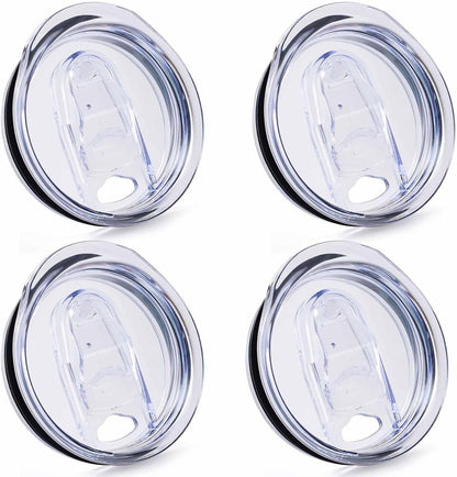 4 Pcs Replacement Lids for 20 oz Flat Bottomed Straight Body Tumblers with Inner Mouth about 2.76inch, Replacement Skinny Cup Lids for Water, Coffee or Tea on Travel, Work Hour and Daily Life