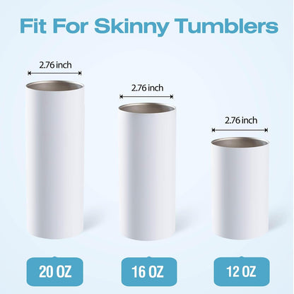 4 Pcs Replacement Lids for 20 oz Flat Bottomed Straight Body Tumblers with Inner Mouth about 2.76inch, Replacement Skinny Cup Lids for Water, Coffee or Tea on Travel, Work Hour and Daily Life