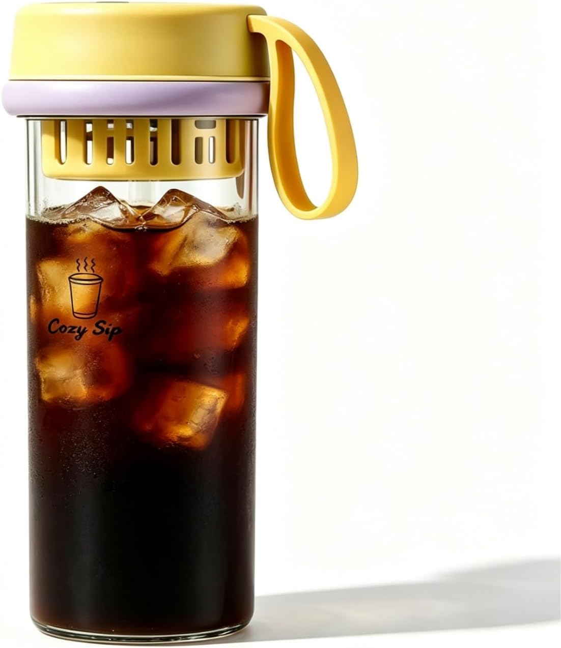 Fruit Infuser Water Bottle,17oz, Clear Plastic Drink Tumbler,Iced Coffee Tumbler,Lemon Tea Travel Cup, Leakproof Shatter Proof for Indoor & Outdoor(Orange)