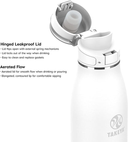 Traveler Stainless Steel Travel Coffee Mug with Flip-Lock Lid (17 oz, Arctic) - Leakproof Insulated Mug for Coffee & Tea