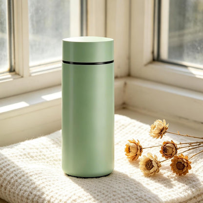 Insulated Water Bottle with Tea Infuser, Stainless Steel Insulated Flask, Leak Proof ，Vacuum Tumbler for Coffee, Tea and Drinks, BPA Free, Keeps Drinks Hot or Cold, 11oz (Green)