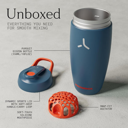 Pursuit Insulated Steel Shaker Bottle 18oz, Midnight Blue