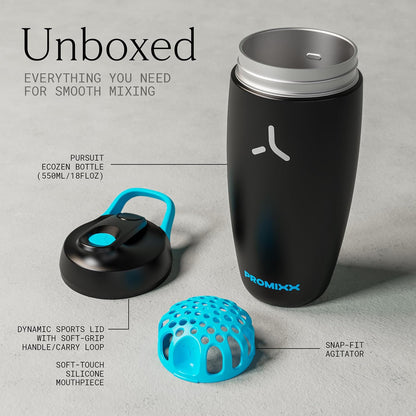 Pursuit Insulated Steel Shaker Bottle 18oz, Midnight Blue