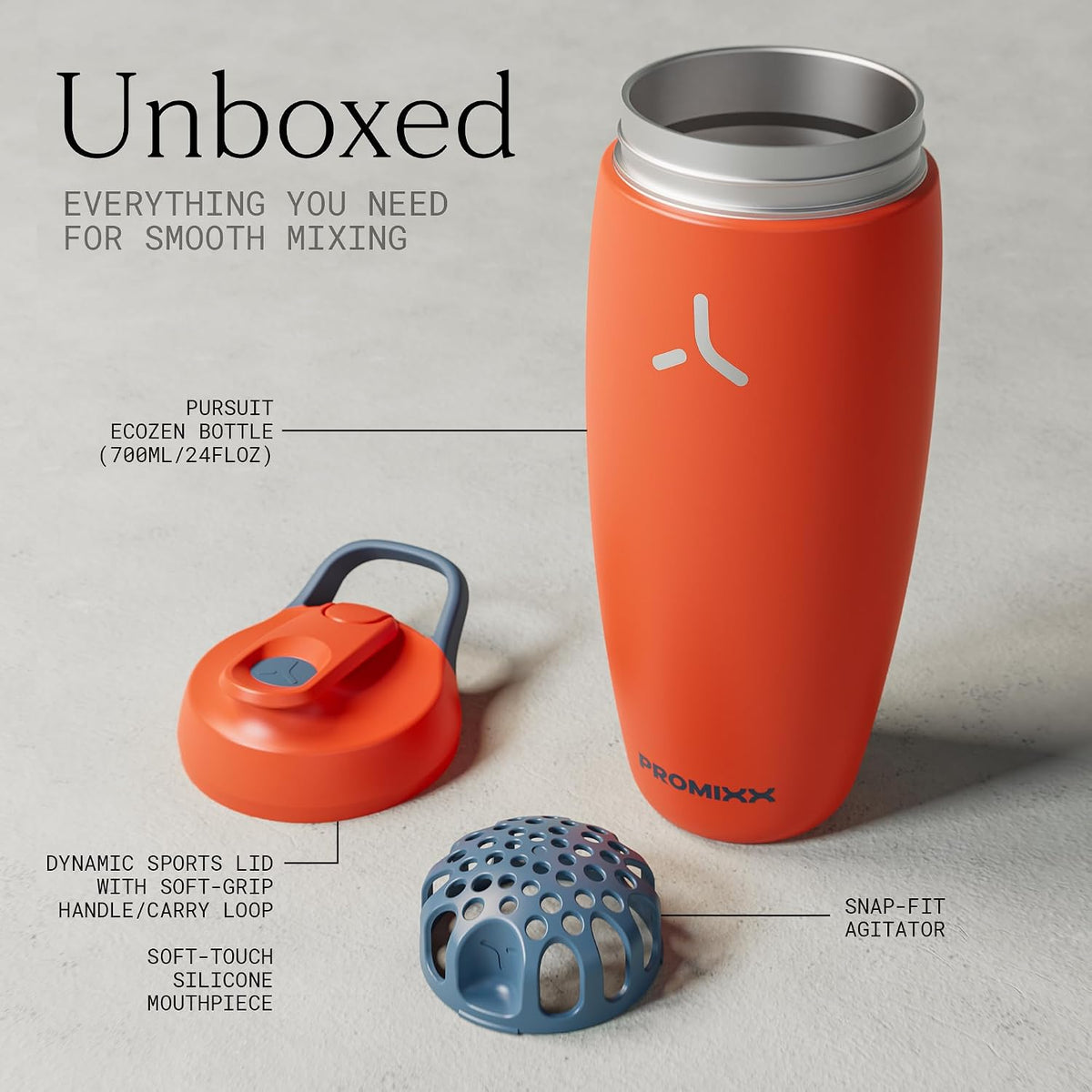 Pursuit Insulated Steel Shaker Bottle 18oz, Midnight Blue