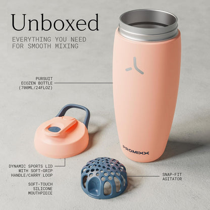 Pursuit Insulated Steel Shaker Bottle 18oz, Midnight Blue