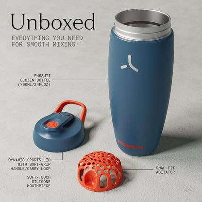 Pursuit Insulated Steel Shaker Bottle 18oz, Midnight Blue