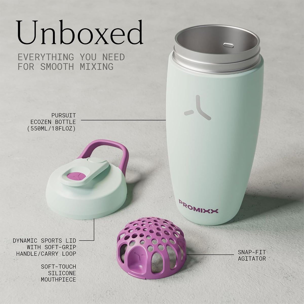 Pursuit Insulated Steel Shaker Bottle 18oz, Midnight Blue