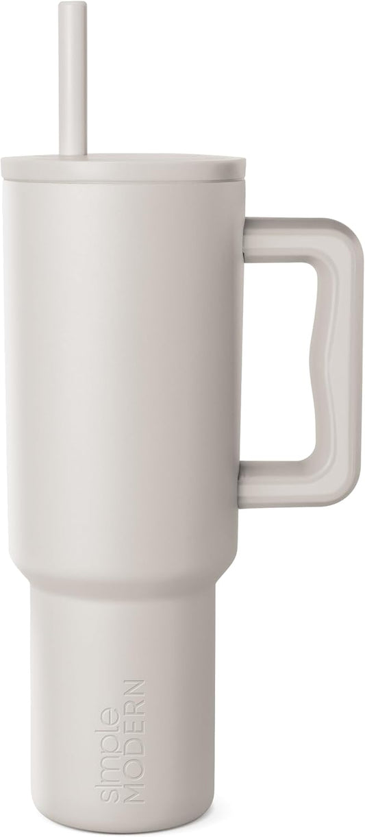 40oz Leak-Proof Ceramic Lined Tumbler with Handle | Skiing | Trek Signature Insulated Water Bottle with Straw Lid | Cupholder Friendly Tumbler with Silicone Base | Downhill Skiing
