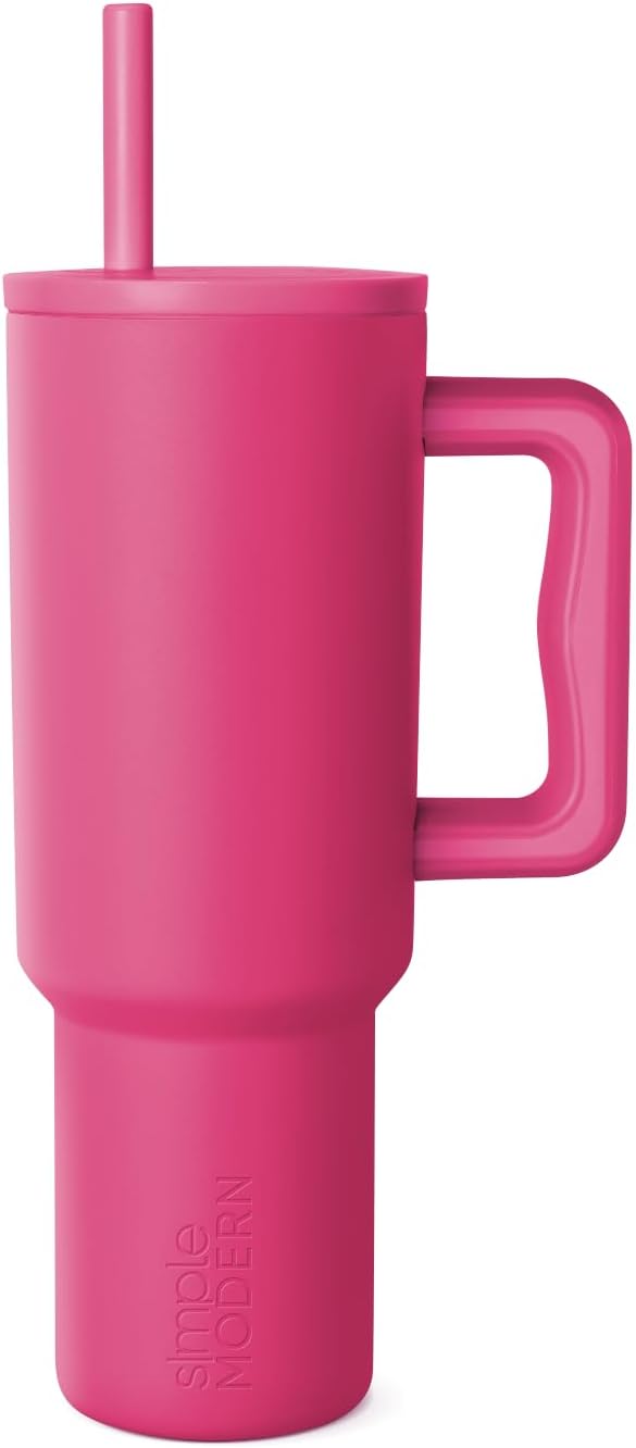 40oz Leak-Proof Ceramic Lined Tumbler with Handle | Skiing | Trek Signature Insulated Water Bottle with Straw Lid | Cupholder Friendly Tumbler with Silicone Base | Downhill Skiing