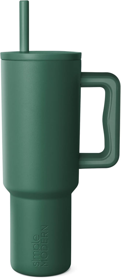 40oz Leak-Proof Ceramic Lined Tumbler with Handle | Skiing | Trek Signature Insulated Water Bottle with Straw Lid | Cupholder Friendly Tumbler with Silicone Base | Downhill Skiing