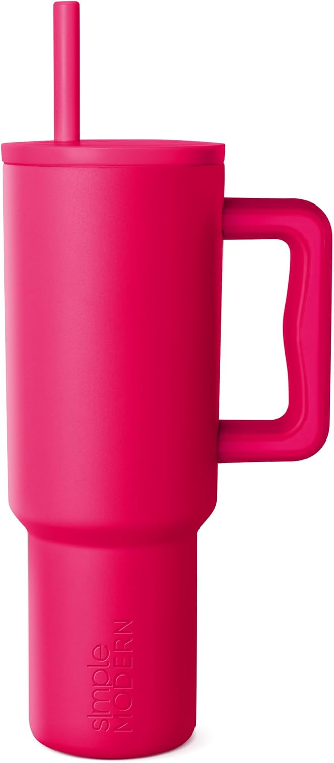 40oz Leak-Proof Ceramic Lined Tumbler with Handle | Skiing | Trek Signature Insulated Water Bottle with Straw Lid | Cupholder Friendly Tumbler with Silicone Base | Downhill Skiing