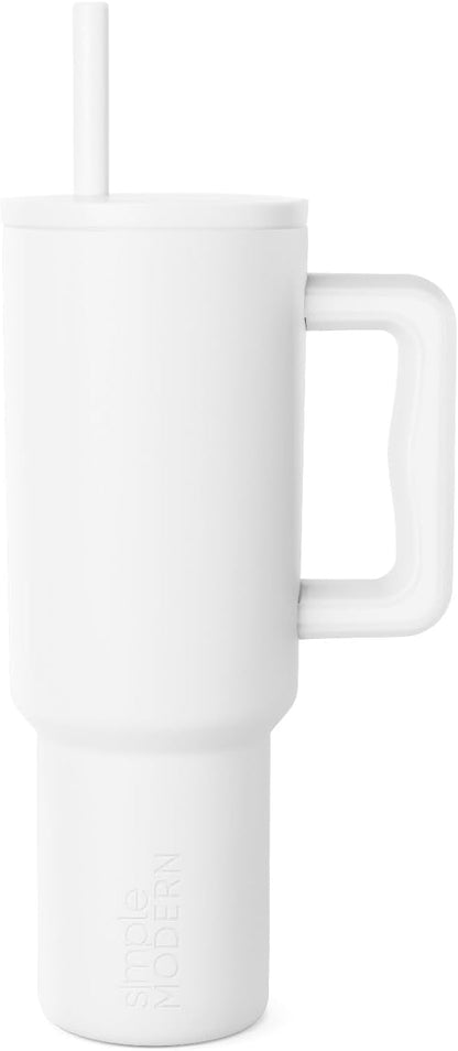 40oz Leak-Proof Ceramic Lined Tumbler with Handle | Skiing | Trek Signature Insulated Water Bottle with Straw Lid | Cupholder Friendly Tumbler with Silicone Base | Downhill Skiing