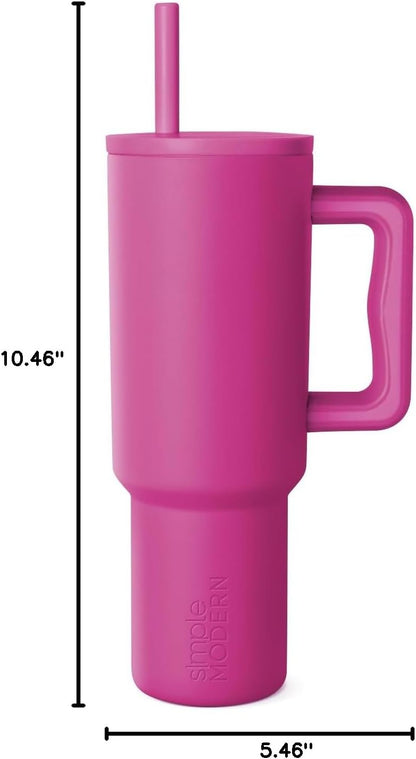 40oz Leak-Proof Ceramic Lined Tumbler with Handle | Skiing | Trek Signature Insulated Water Bottle with Straw Lid | Cupholder Friendly Tumbler with Silicone Base | Downhill Skiing