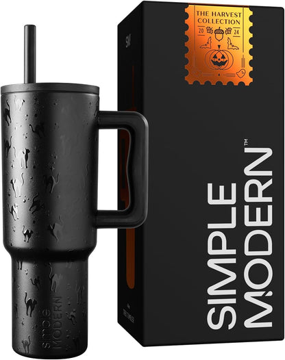 40oz Leak-Proof Ceramic Lined Tumbler with Handle | Skiing | Trek Signature Insulated Water Bottle with Straw Lid | Cupholder Friendly Tumbler with Silicone Base | Downhill Skiing