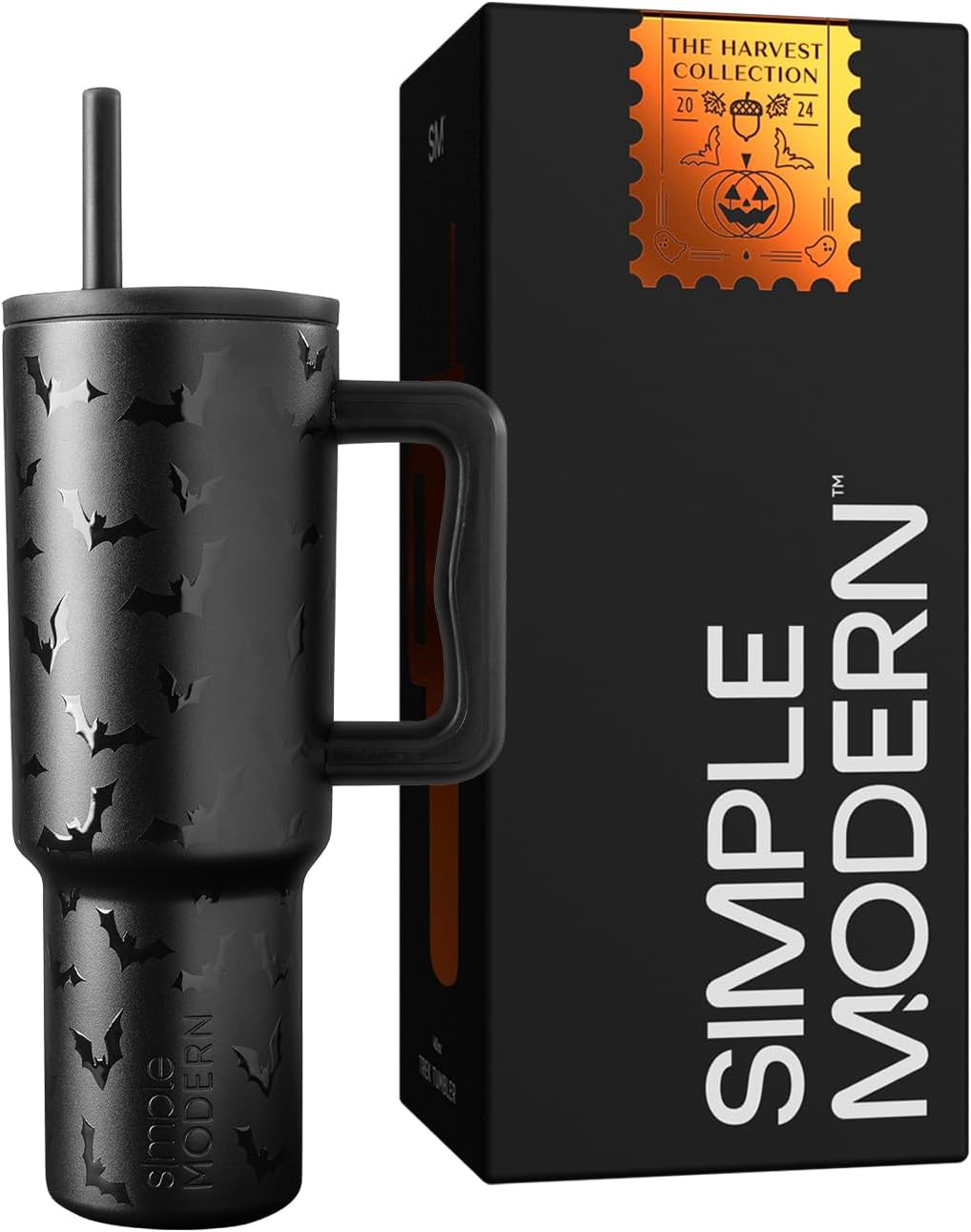 40oz Leak-Proof Ceramic Lined Tumbler with Handle | Skiing | Trek Signature Insulated Water Bottle with Straw Lid | Cupholder Friendly Tumbler with Silicone Base | Downhill Skiing