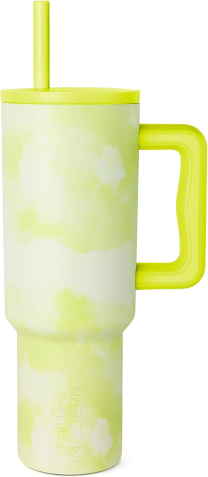 40oz Leak-Proof Ceramic Lined Tumbler with Handle | Skiing | Trek Signature Insulated Water Bottle with Straw Lid | Cupholder Friendly Tumbler with Silicone Base | Downhill Skiing