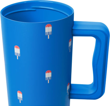 40oz Leak-Proof Ceramic Lined Tumbler with Handle | Skiing | Trek Signature Insulated Water Bottle with Straw Lid | Cupholder Friendly Tumbler with Silicone Base | Downhill Skiing