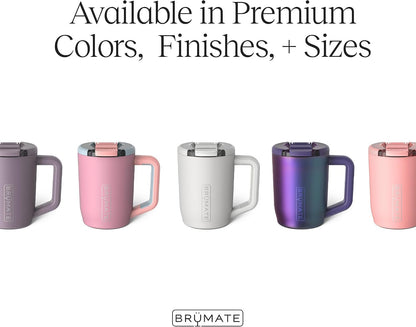 Müv - 15oz 100% Leak Proof Insulated Coffee Mug with Handle & Lid - Stainless Steel Coffee Travel Mug - Double Walled Coffee Cup (Glacier)