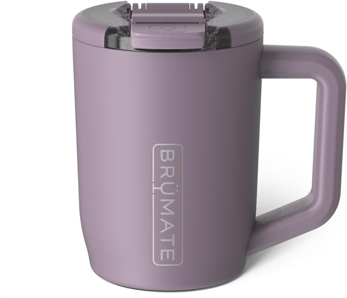 Müv - 15oz 100% Leak Proof Insulated Coffee Mug with Handle & Lid - Stainless Steel Coffee Travel Mug - Double Walled Coffee Cup (Glacier)