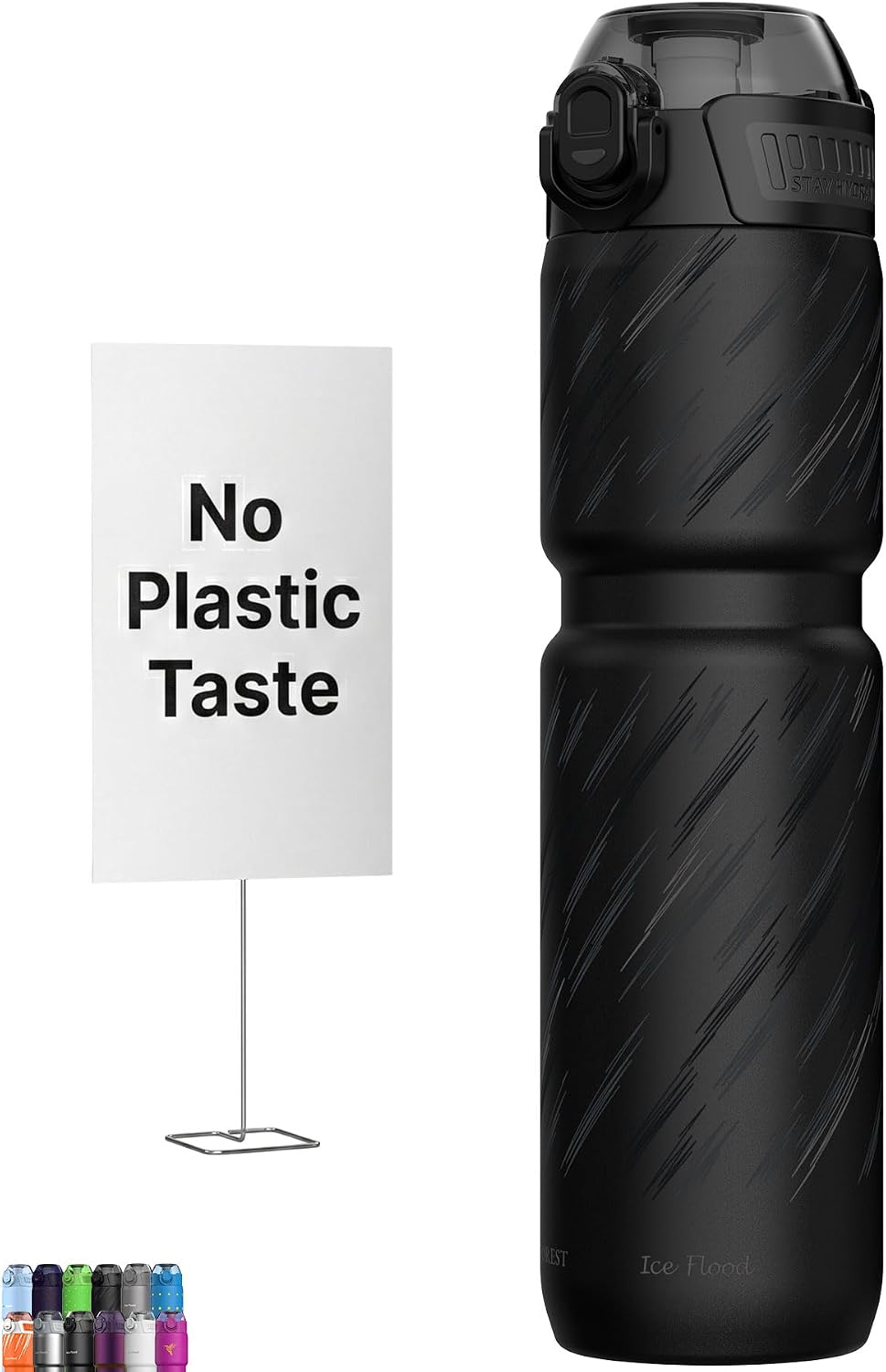 Insulated Bike Water Bottle, Odor-free Liner, 24oz 700ml