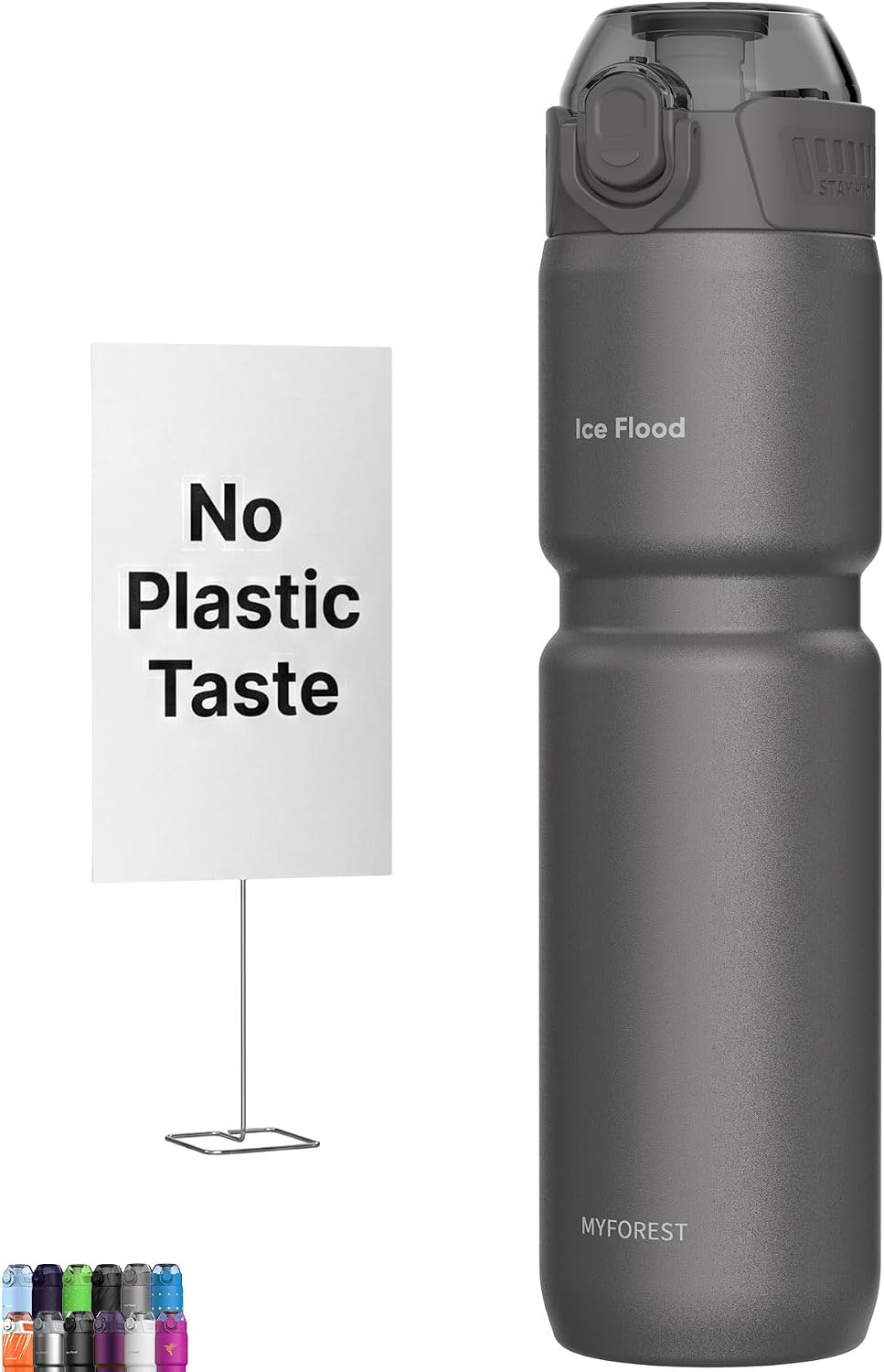 Insulated Bike Water Bottle, Odor-free Liner, 24oz 700ml