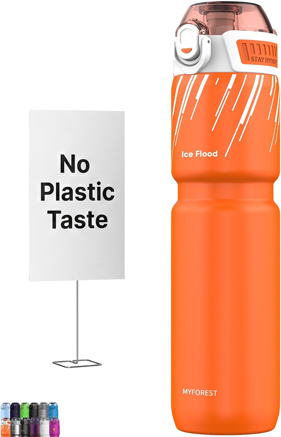 Insulated Bike Water Bottle, Odor-free Liner, 24oz 700ml