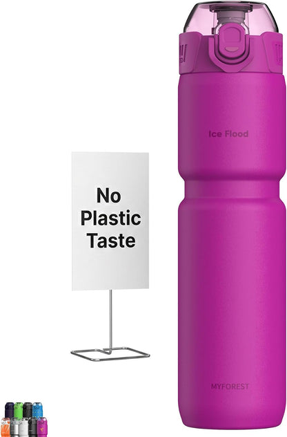 Insulated Bike Water Bottle, Odor-free Liner, 24oz 700ml
