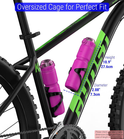 Insulated Bike Water Bottle, Odor-free Liner, 24oz 700ml