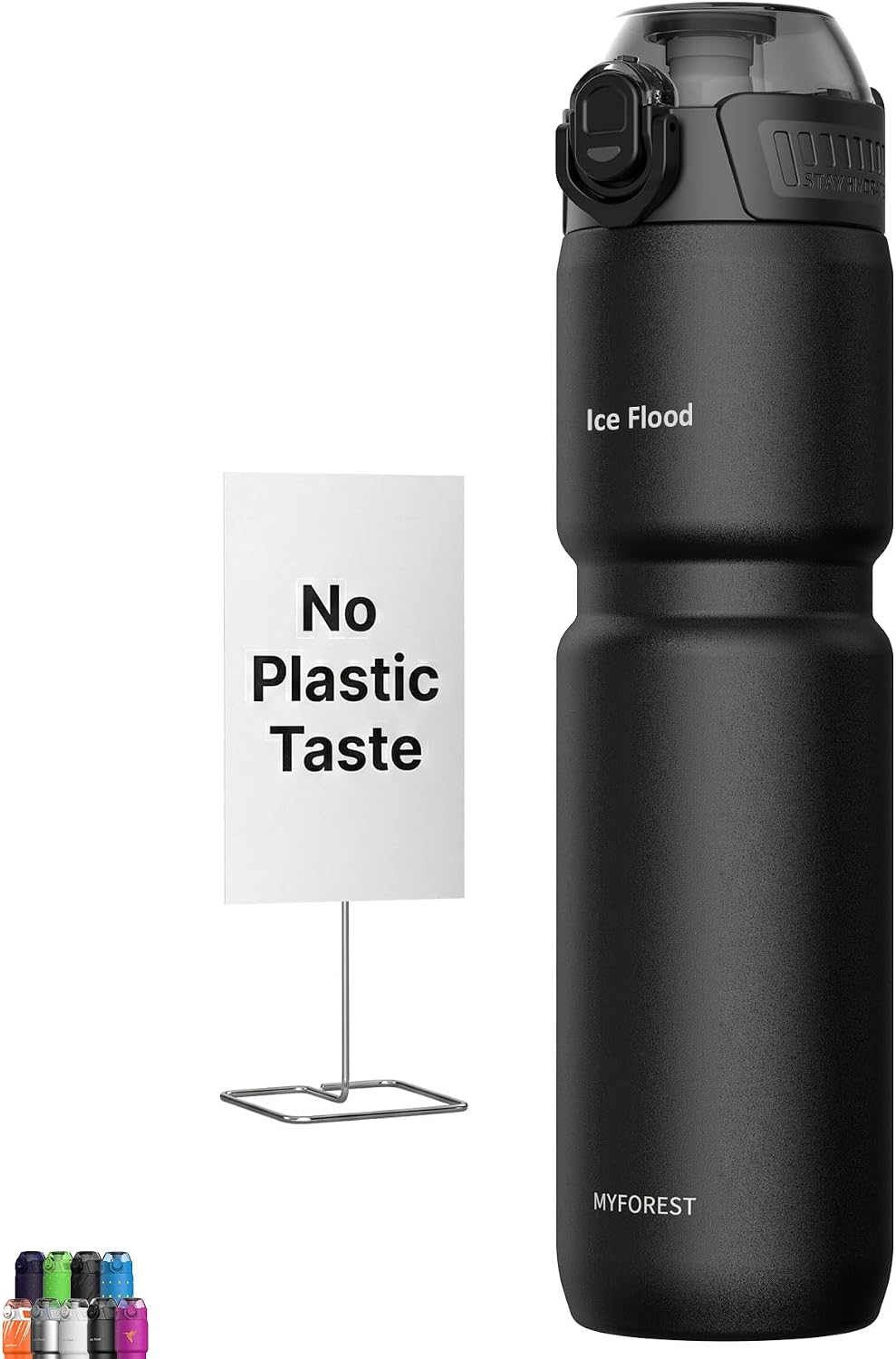 Insulated Bike Water Bottle, Odor-free Liner, 24oz 700ml