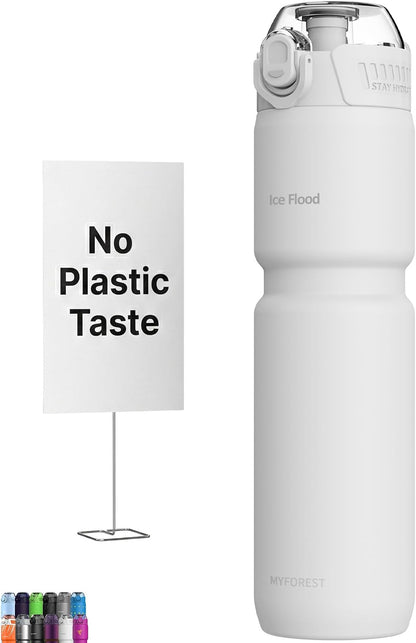 Insulated Bike Water Bottle, Odor-free Liner, 24oz 700ml