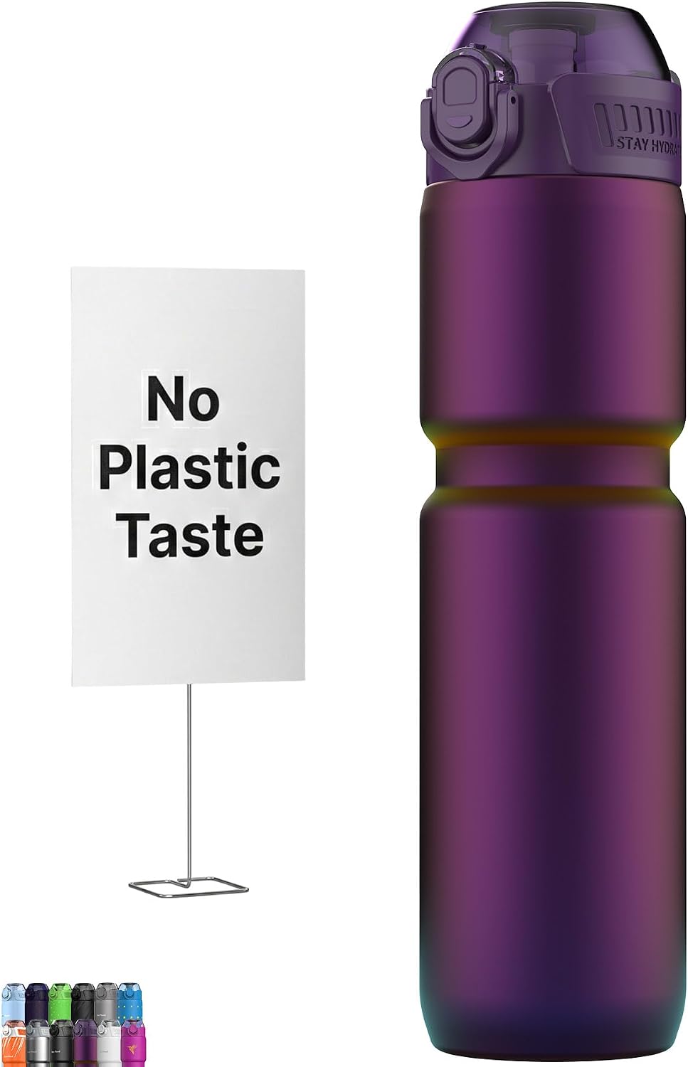 Insulated Bike Water Bottle, Odor-free Liner, 24oz 700ml