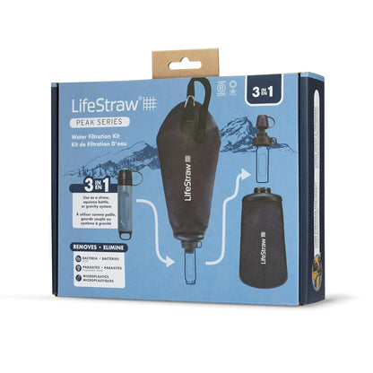 Peak Squeeze Filter Bottle, 650 ml, Dark Mountain Gray