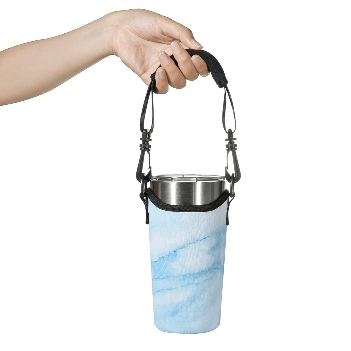 Neoprene 20 oz Tumbler Carrier Holder Pouch for Stainless Steel Insulated Tumblers with Detachable Carrying Handle