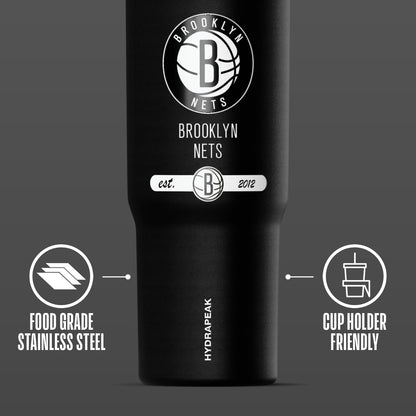 NBA Officially Licensed New Orleans Pelicans Nomad 32oz Insulated Stainless Steel Leakproof Travel Tumbler with Flexible Grip Handle, Straw Lid & Cupholder Friendly Design