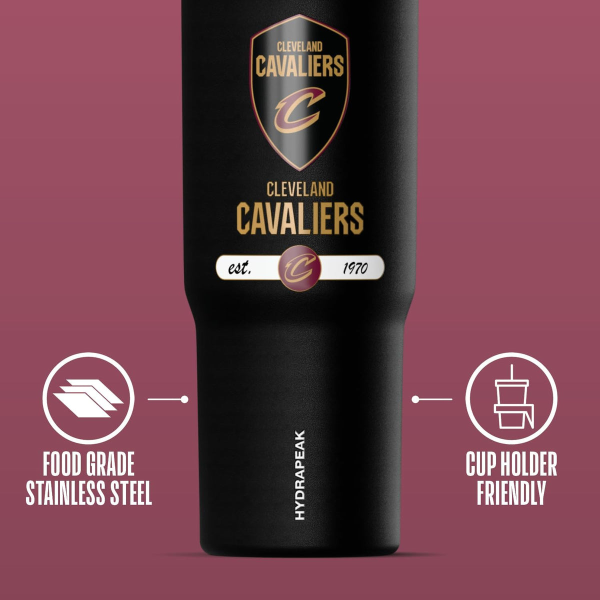 NBA Officially Licensed New Orleans Pelicans Nomad 32oz Insulated Stainless Steel Leakproof Travel Tumbler with Flexible Grip Handle, Straw Lid & Cupholder Friendly Design